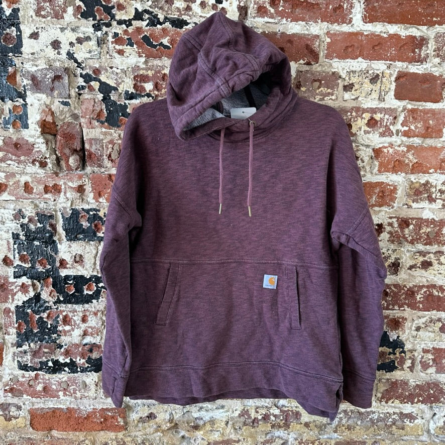 Carhartt Womens Small Purple Hoodie newberry cowl Neck