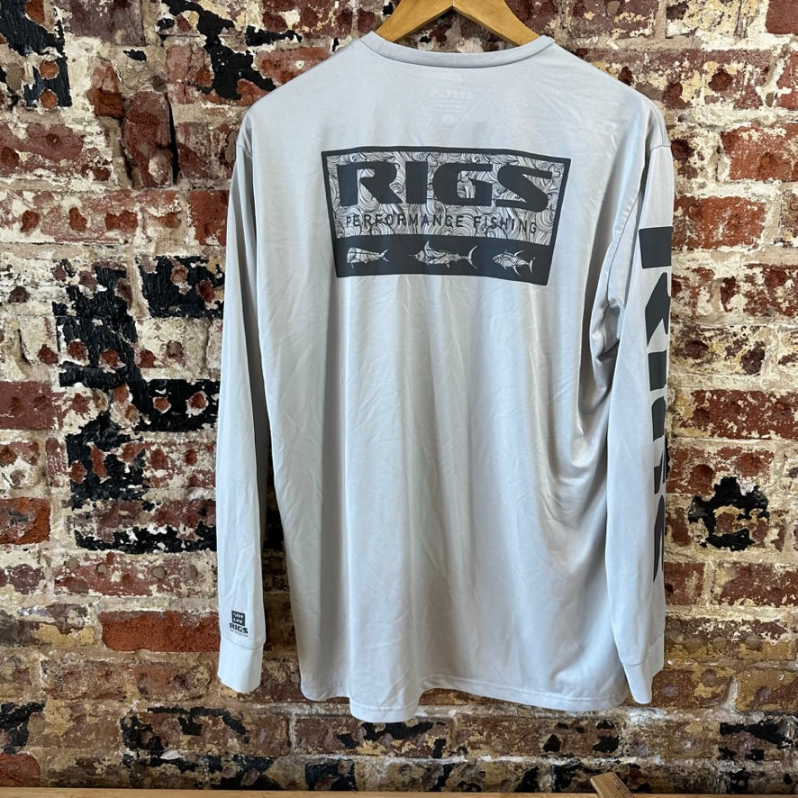 Rigs Large Gray L/S Sun Shirt