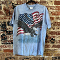VTG The Mountain T- Shirt Mens XL Blue Eagle Flag Tie Dye 2006 Ted Blaylock
