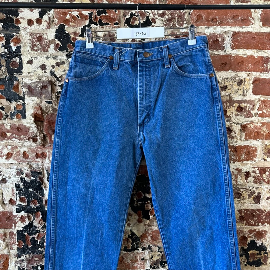 Wrangler Mens 33x36 Blue Jeans