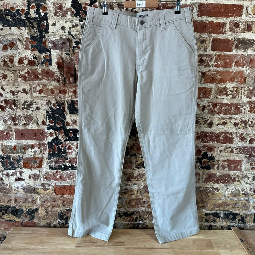 Carhartt Tan Pants Mens 34x32 canvas work utility Rugged Flex