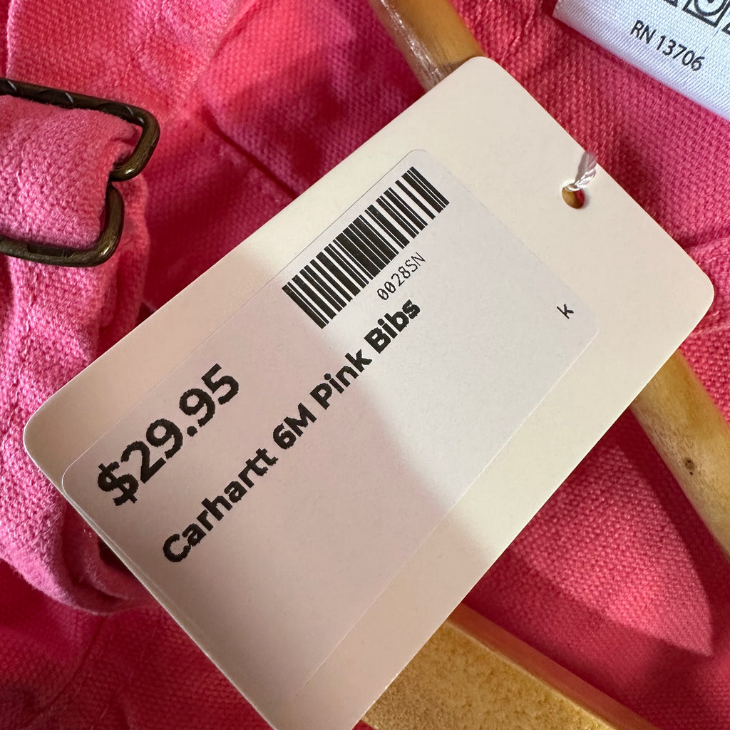Carhartt Girls 6M Pink Bibs