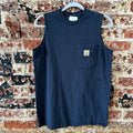 Carhartt Mens Small Sleeveless Blue T-Shirt