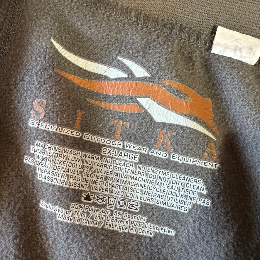 Sitka Mens 2XL Gray Base Layer