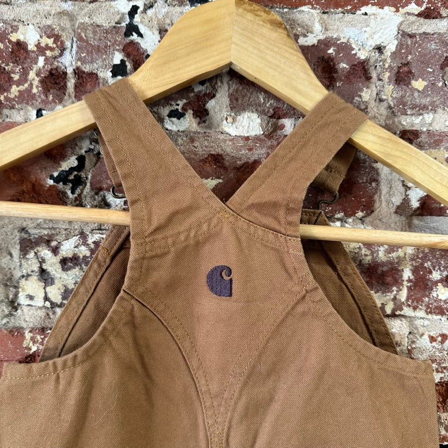 Carhartt Brown Overall Bibs Kids 12M  Toddlers NEW