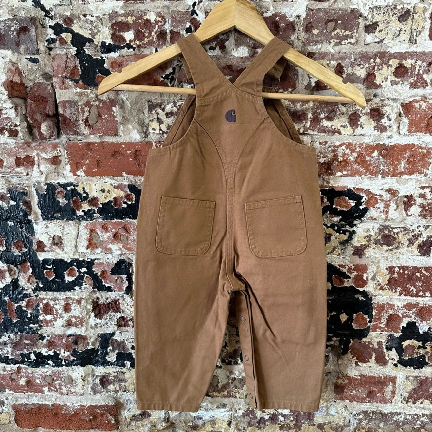 Carhartt Brown Overall Bibs Kids 12M  Toddlers NEW