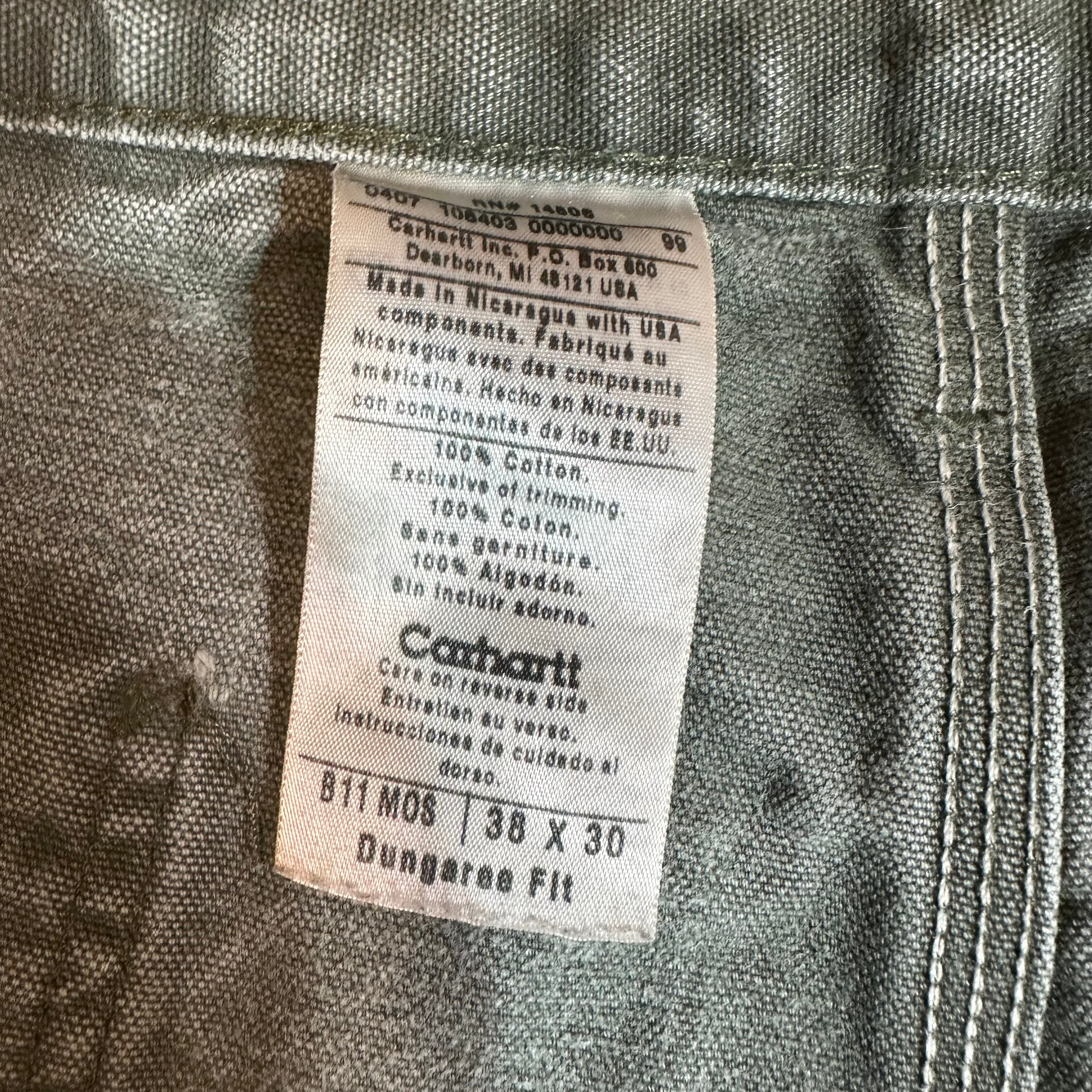 Carhartt B11 MOS Mens 38x30 Pants