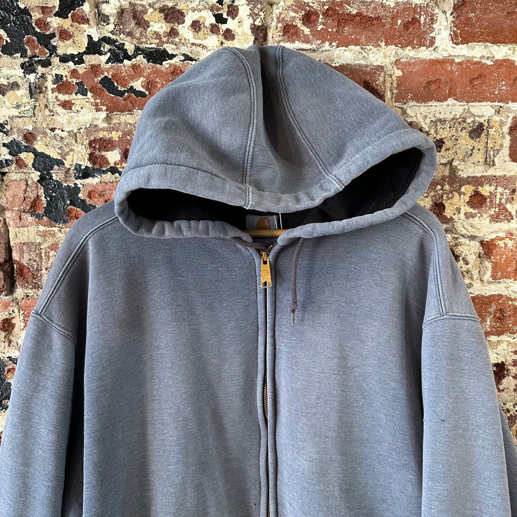 Carhartt J149 CHH Hoodie Full Zip Sweatshirt Gray Mens Size 2XL Heavy Work
