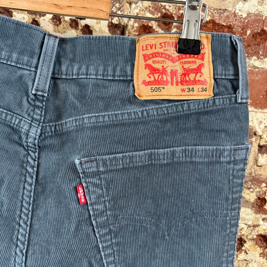 Levi's Mens 34x34 Gray Corduroy Pants