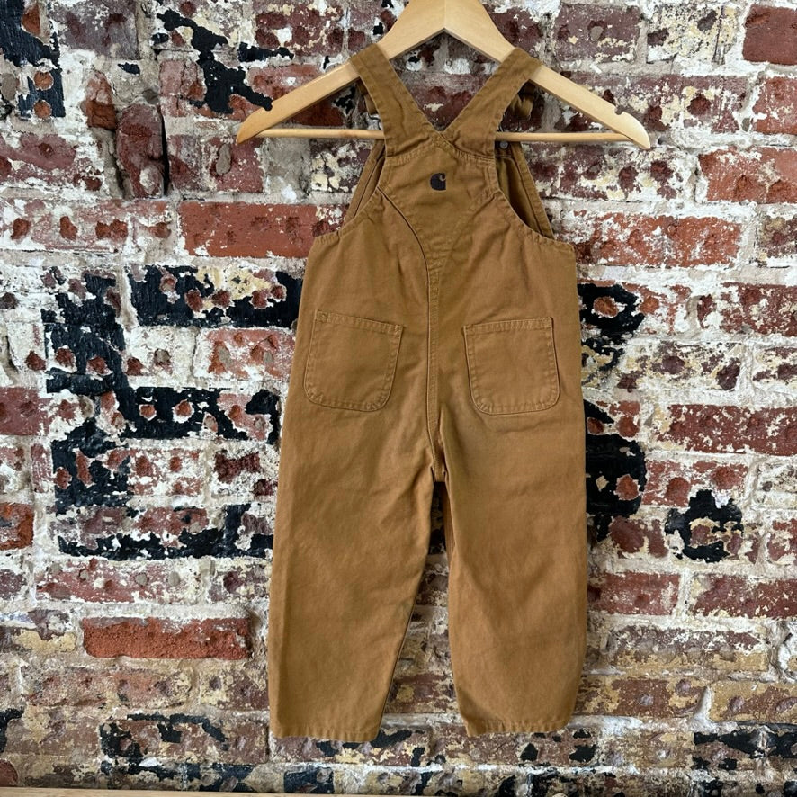 Carhartt Overalls Canvas Brown toddler boys Size 3T Bibs