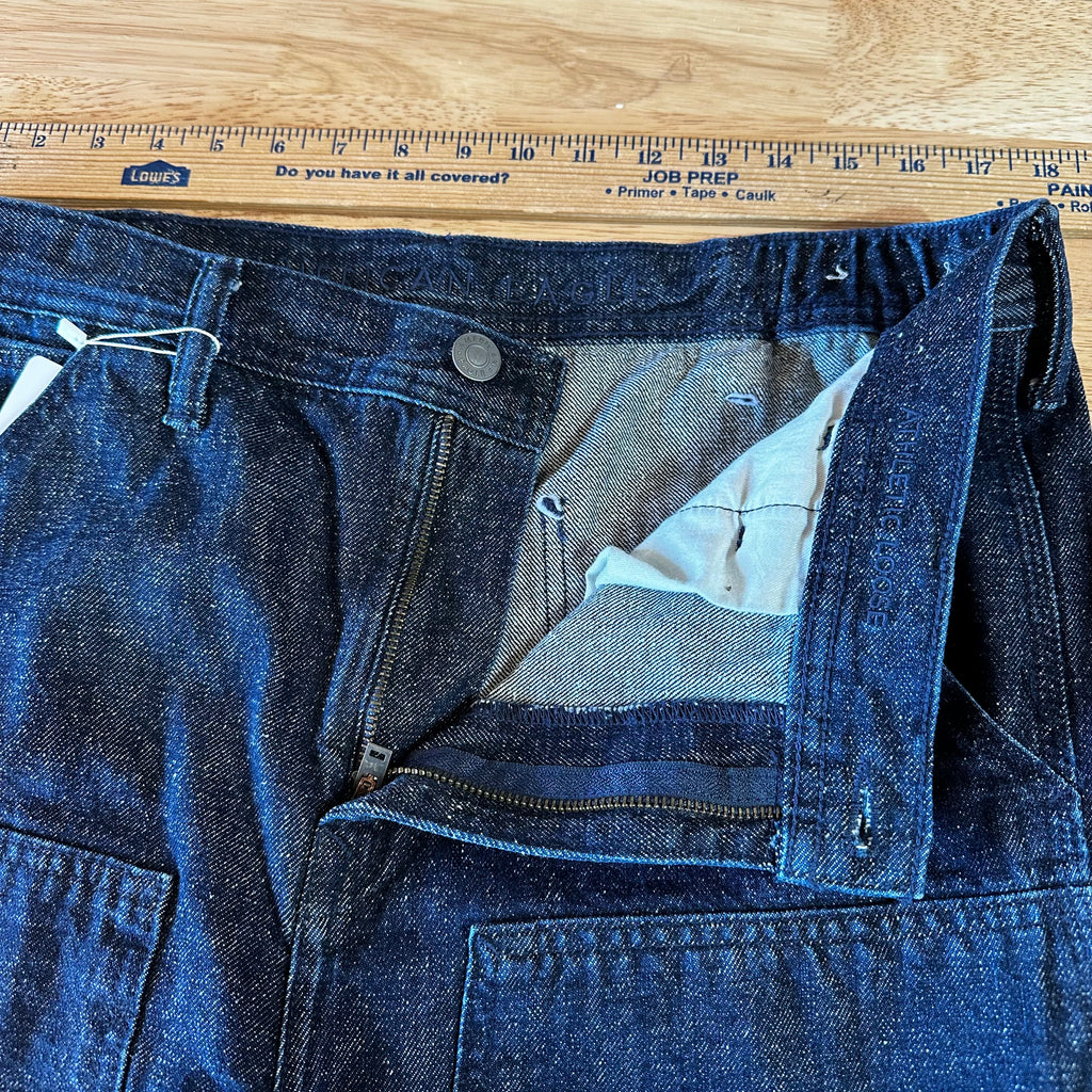 American Eagle Double Knee Jeans Mens 32x34 Dark Blue Denim