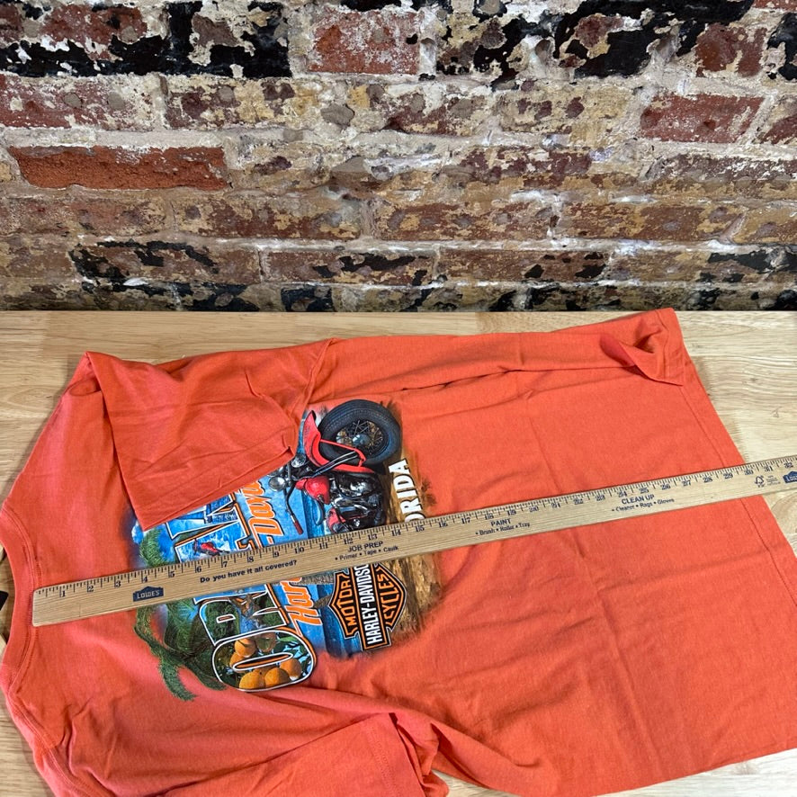 Harley Davidson Men's 2XL Short Sleeve Orange T-Shirt NEW