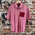Volcom Short Sleeve Button Up Shirt Red Mens Large Beach Casual