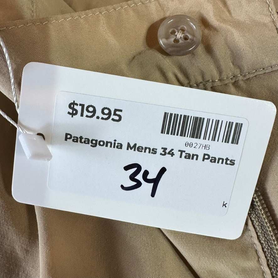 Patagonia Mens 34 Tan Pants