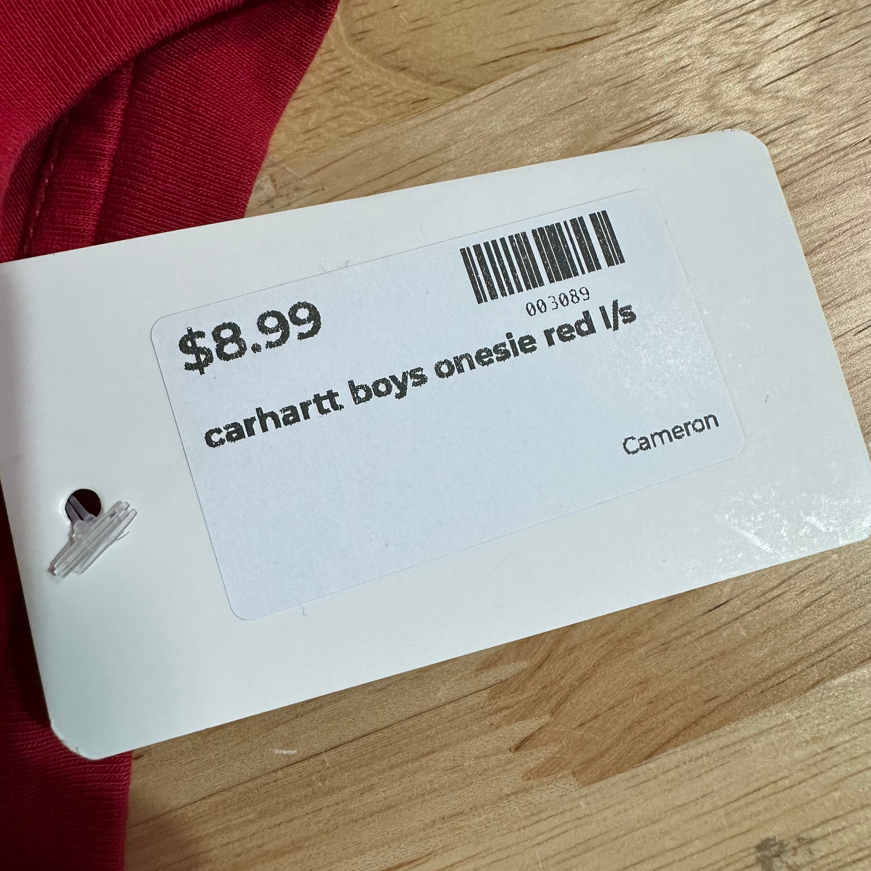 Carhartt Boys 3M red Onsie