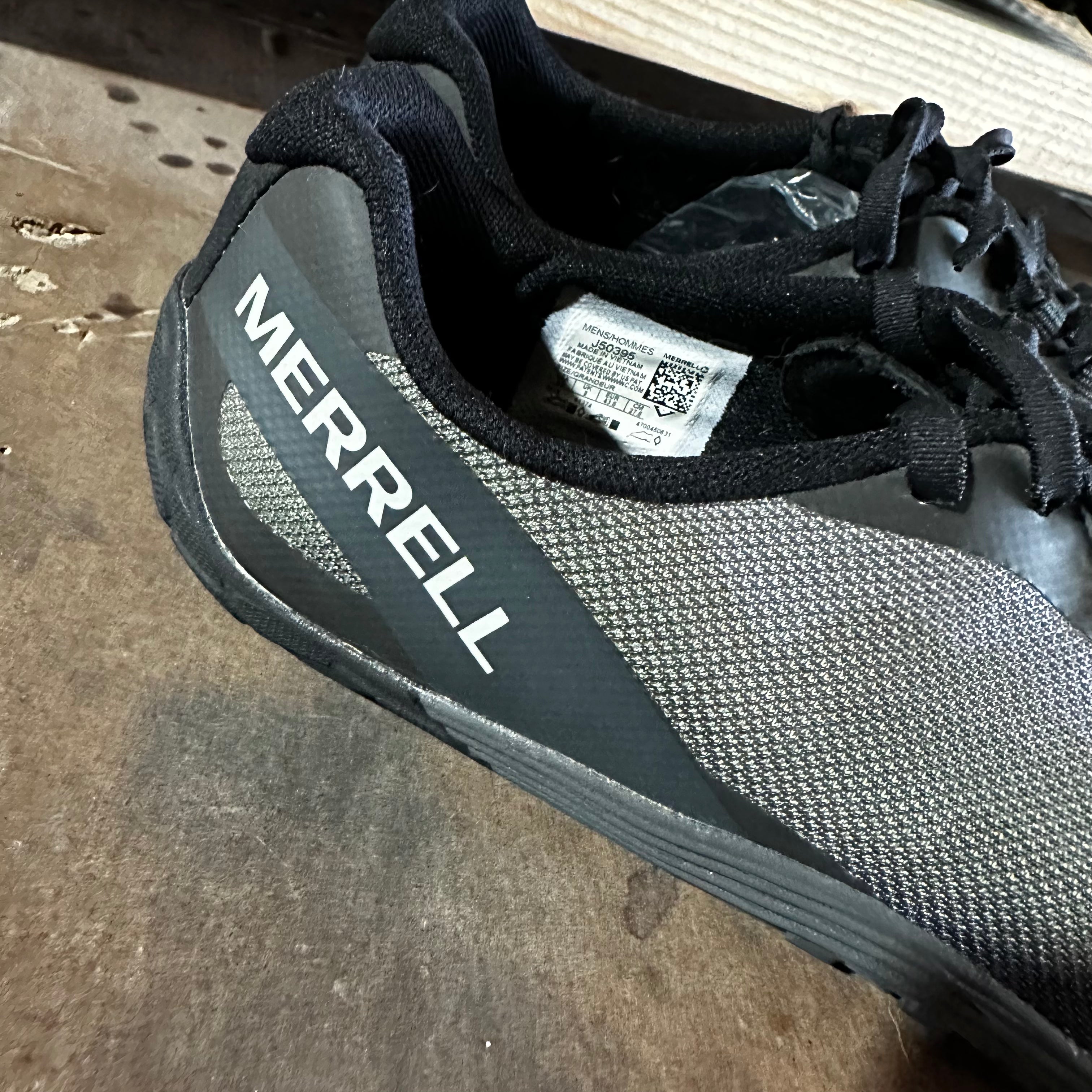 Merrell Mens Vapor Glove 4 Monument Barefoot Shoes 9.5 Green Black