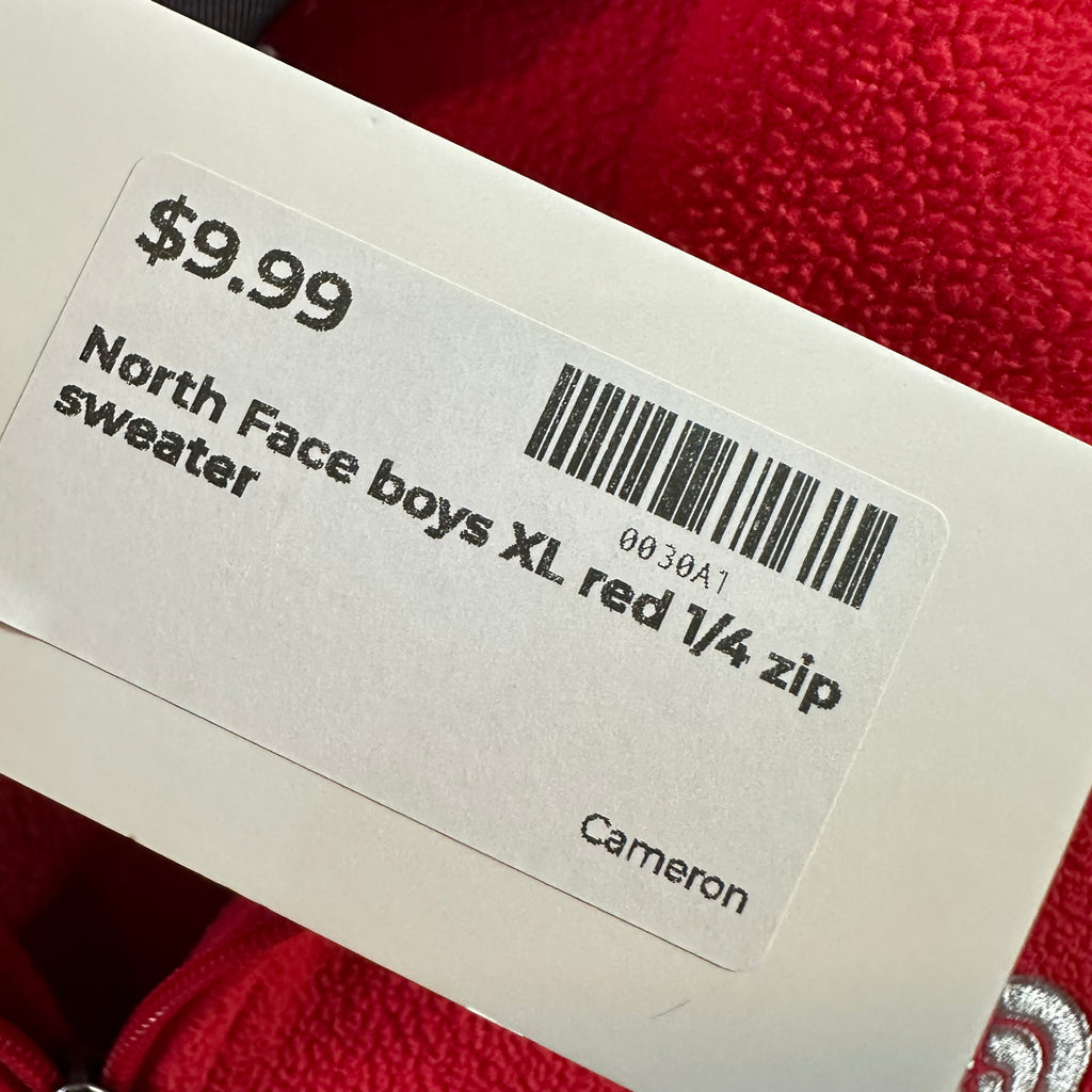 The North Face Boys XL red Long Sleeve Fleece