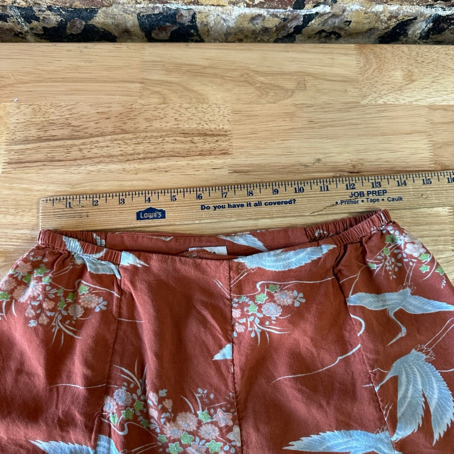RVCA womens Daze shorts multicolor sz medium lightweight beach bird floral