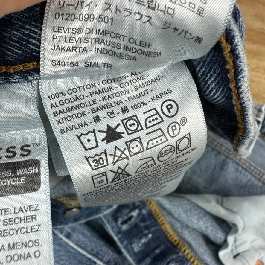 Levi's Cut Off Denim Blue Jean Shorts Womens 32 Distressed - 30x4.5"