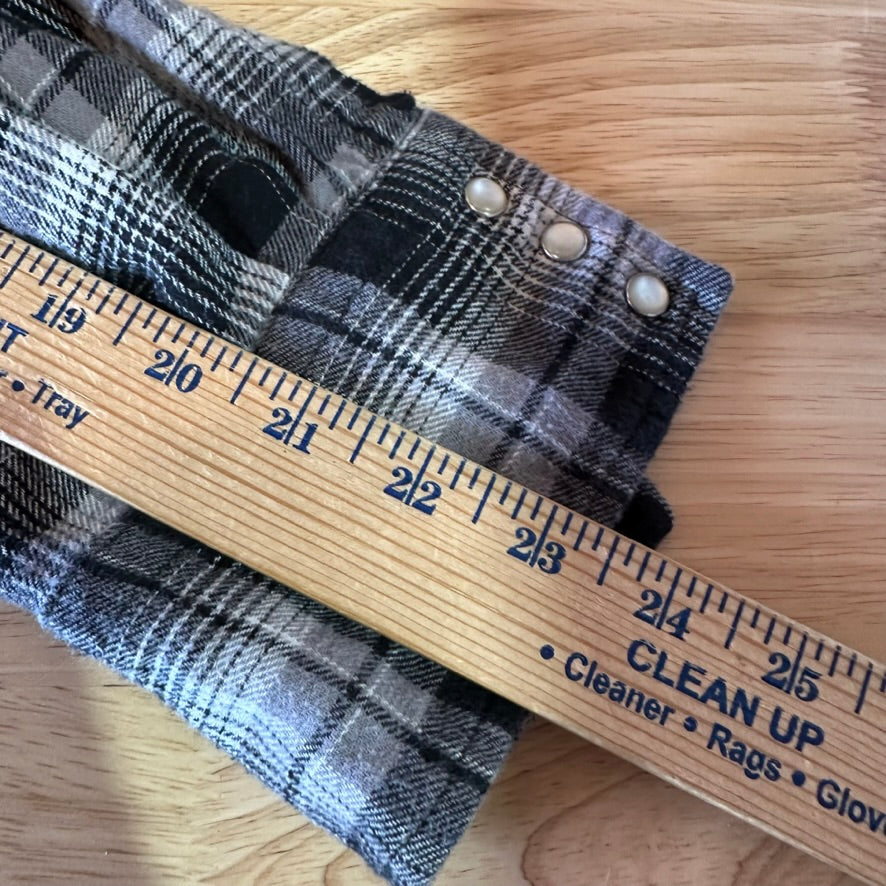 Wrangler Wrancher Flannel Shirt Mens XLT Pearl Snap Button Long Sleeve Plaid