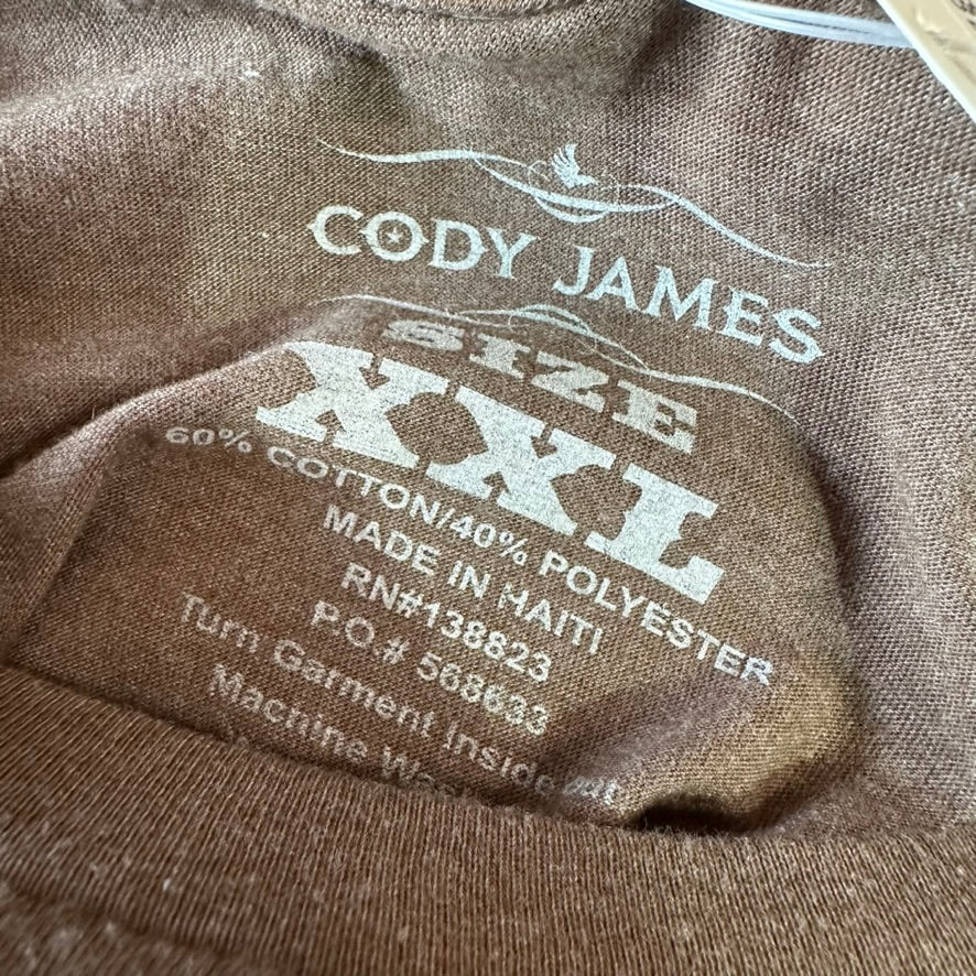 Cody James S/S Brown T-Shirt Men's 2XL