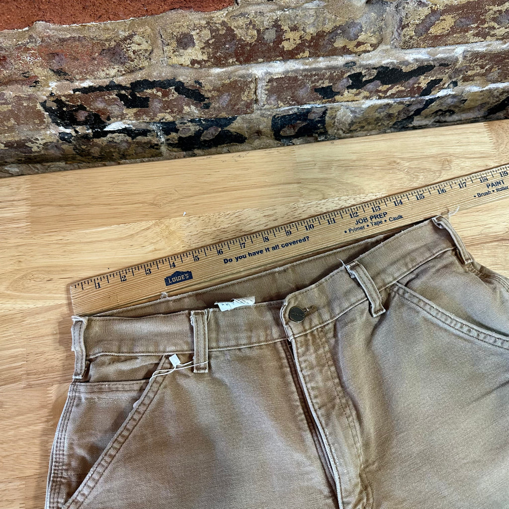 Carhartt Flannel Lined Brown Pants Mens 32x34
