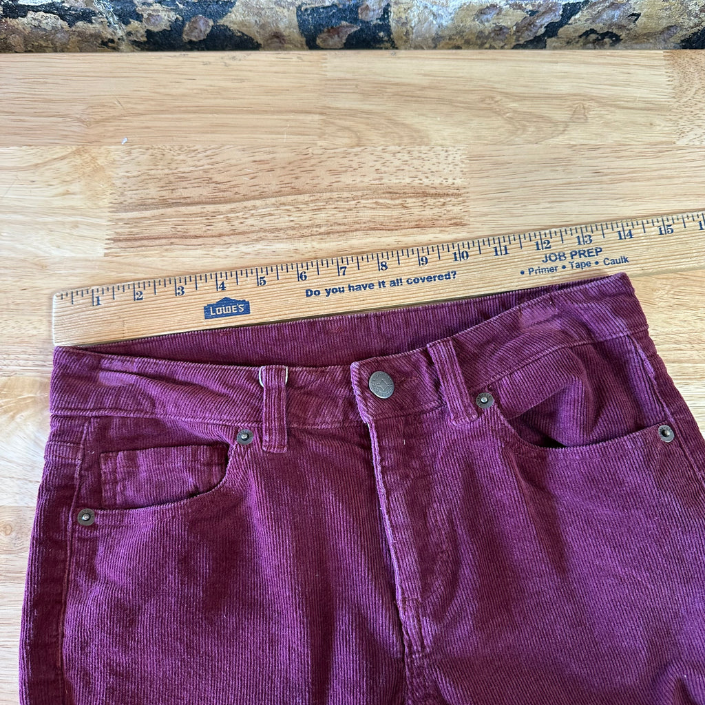 Patagonia Womens 24 Short Burgundy Corduroy Pants