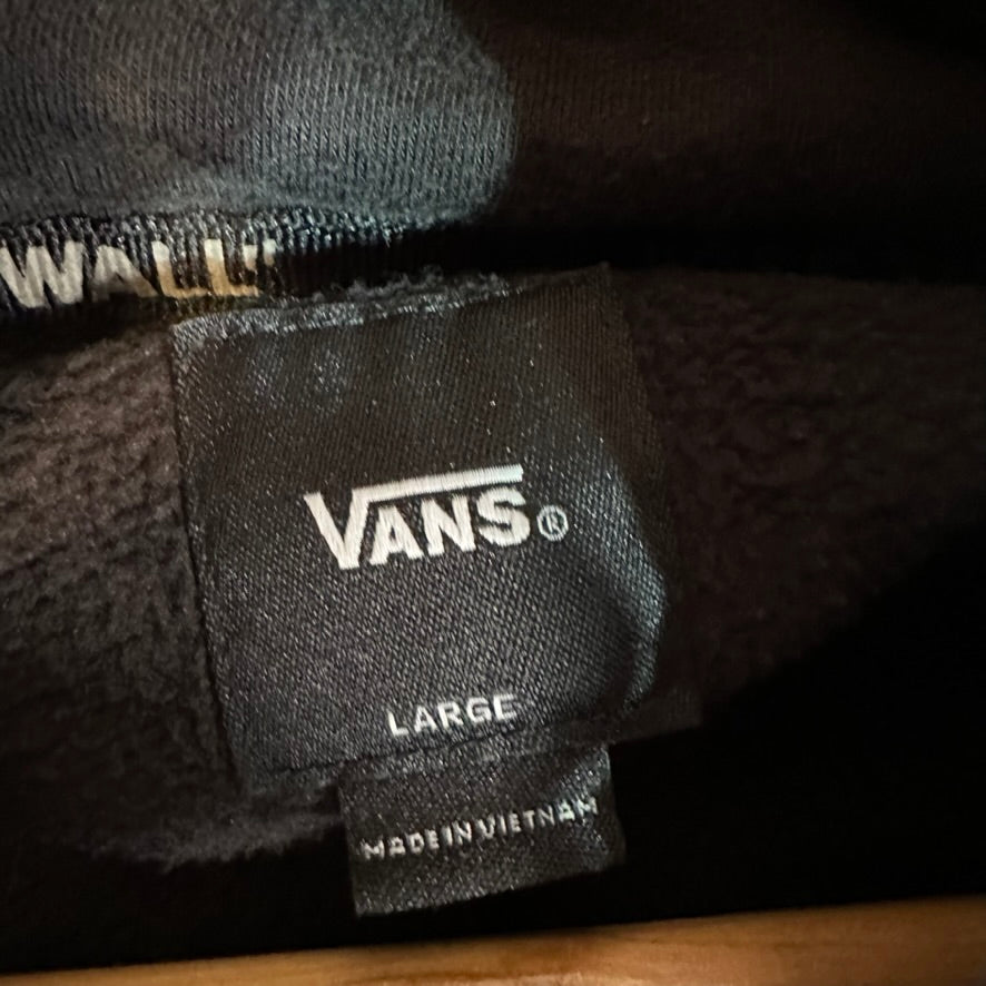 VANS off the wall Men’s Large Black Hoodie With Red Logo