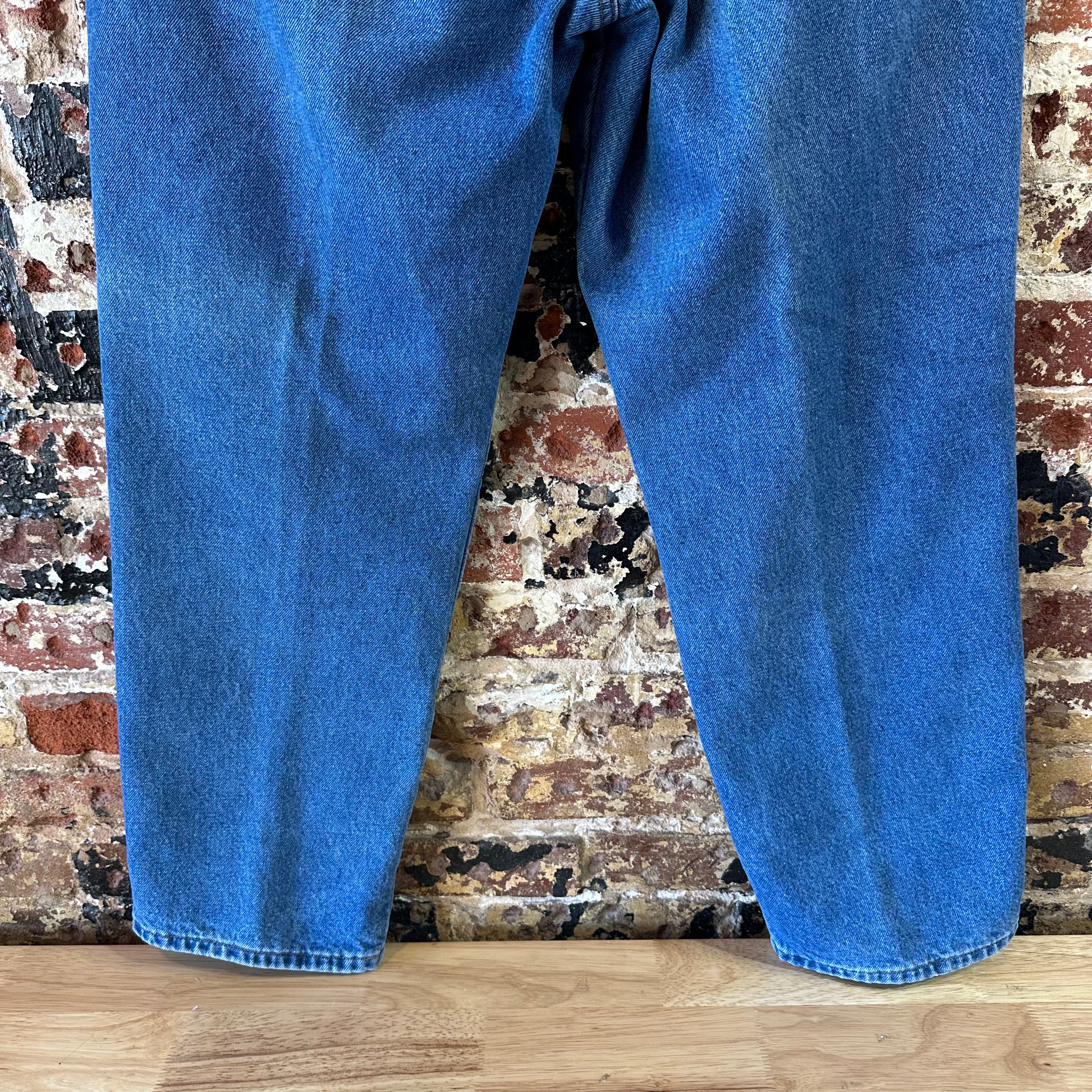 LL Bean Mens 38x30 Flannel lined Blue Jeans
