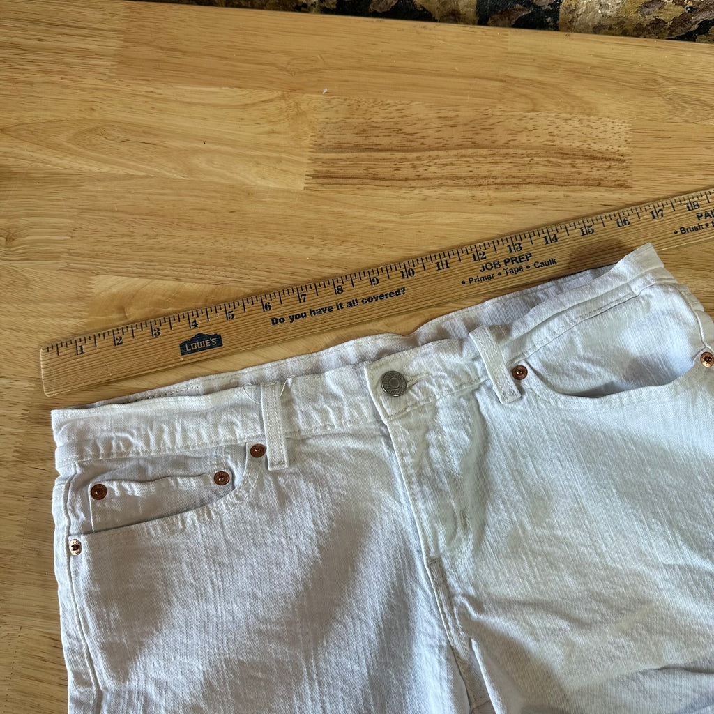 Levi's White Jean Shorts Womens 29