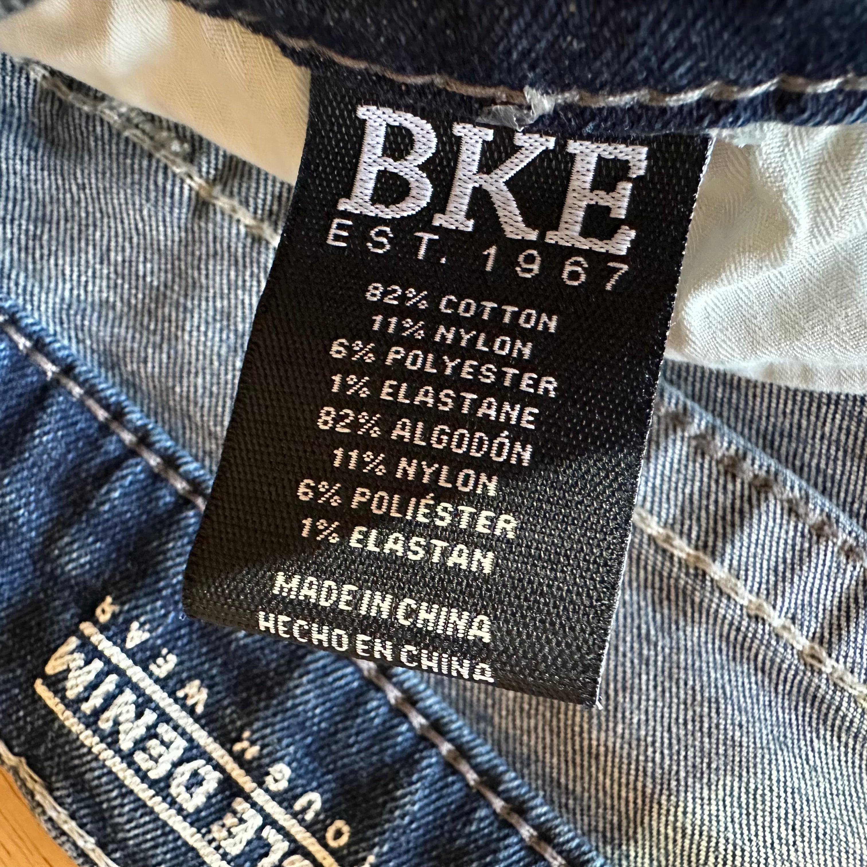 BKE Jack Mens 36x32 Blue Jeans