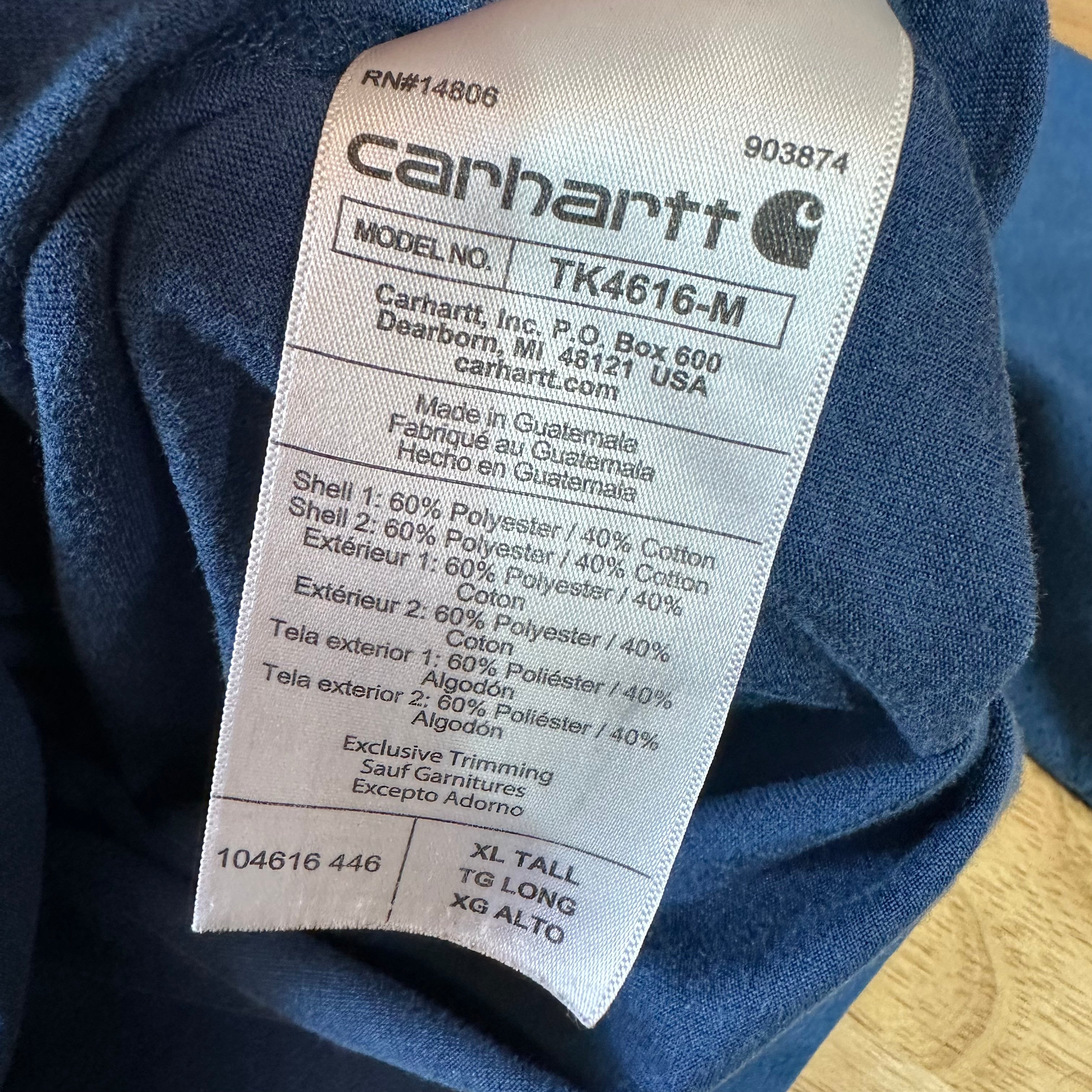 Carhartt Men's XL Tall S/S T-Shirt