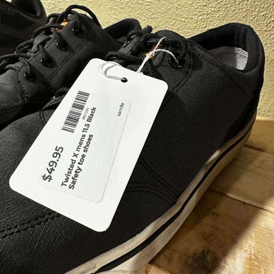 Twisted X Mens 11.5 black Safety shoes