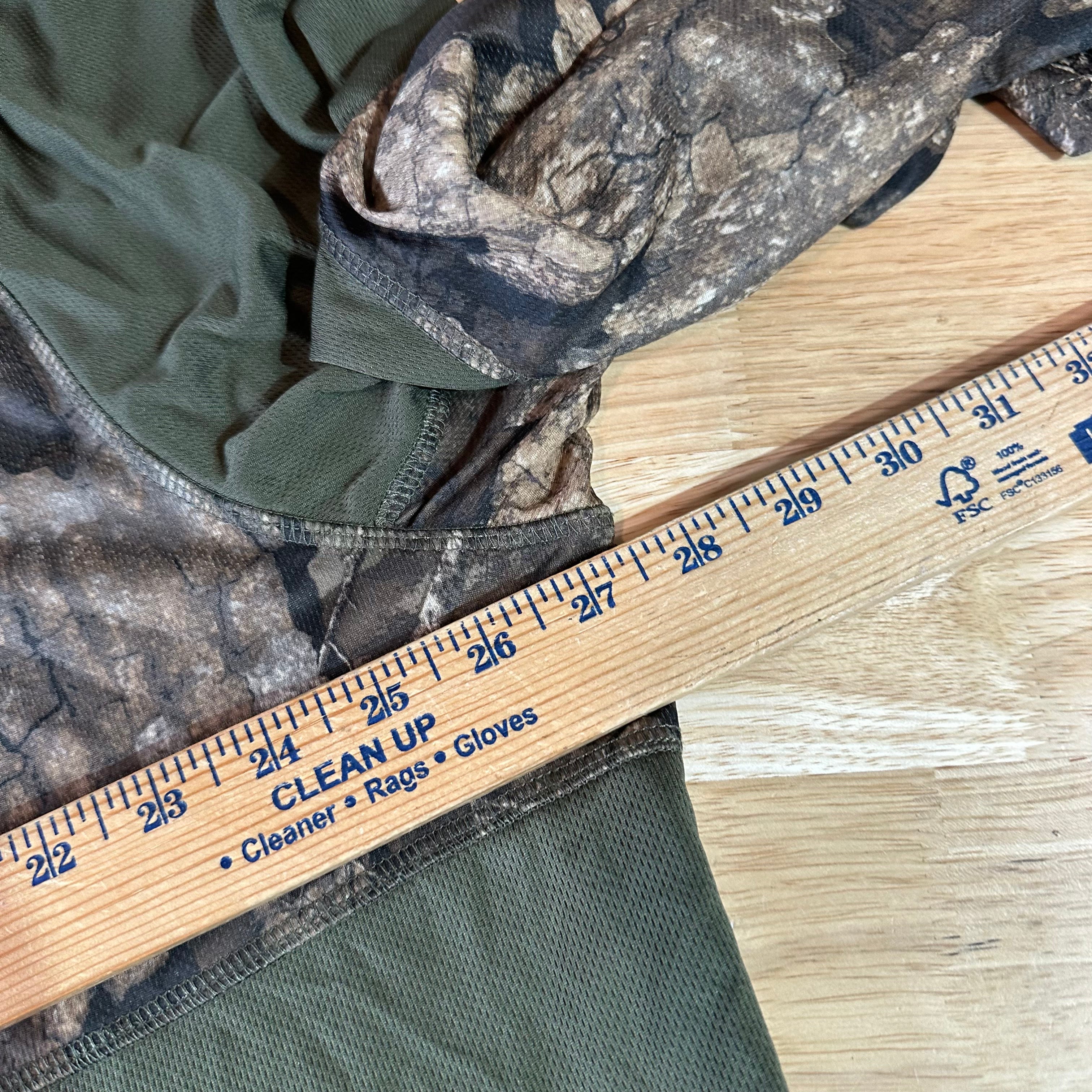 Magellan Men's 2XL L/S Camo 1/4 zip