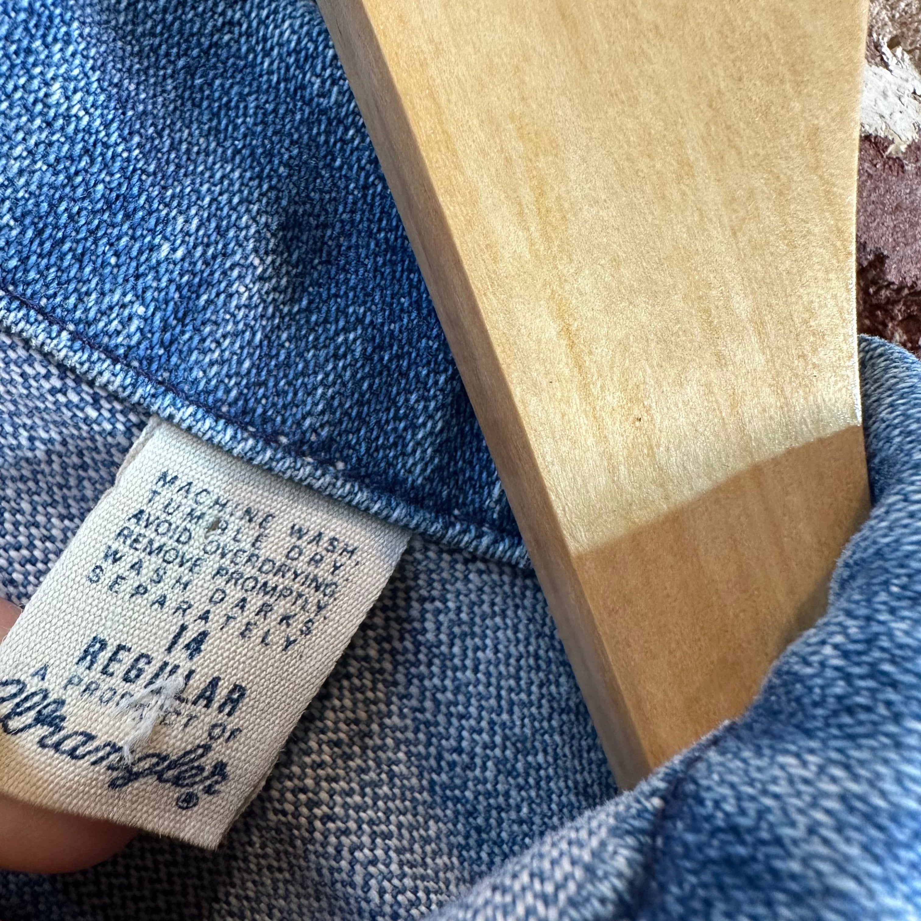 VTG Wrangler Jean Jacket Youth Girls 14