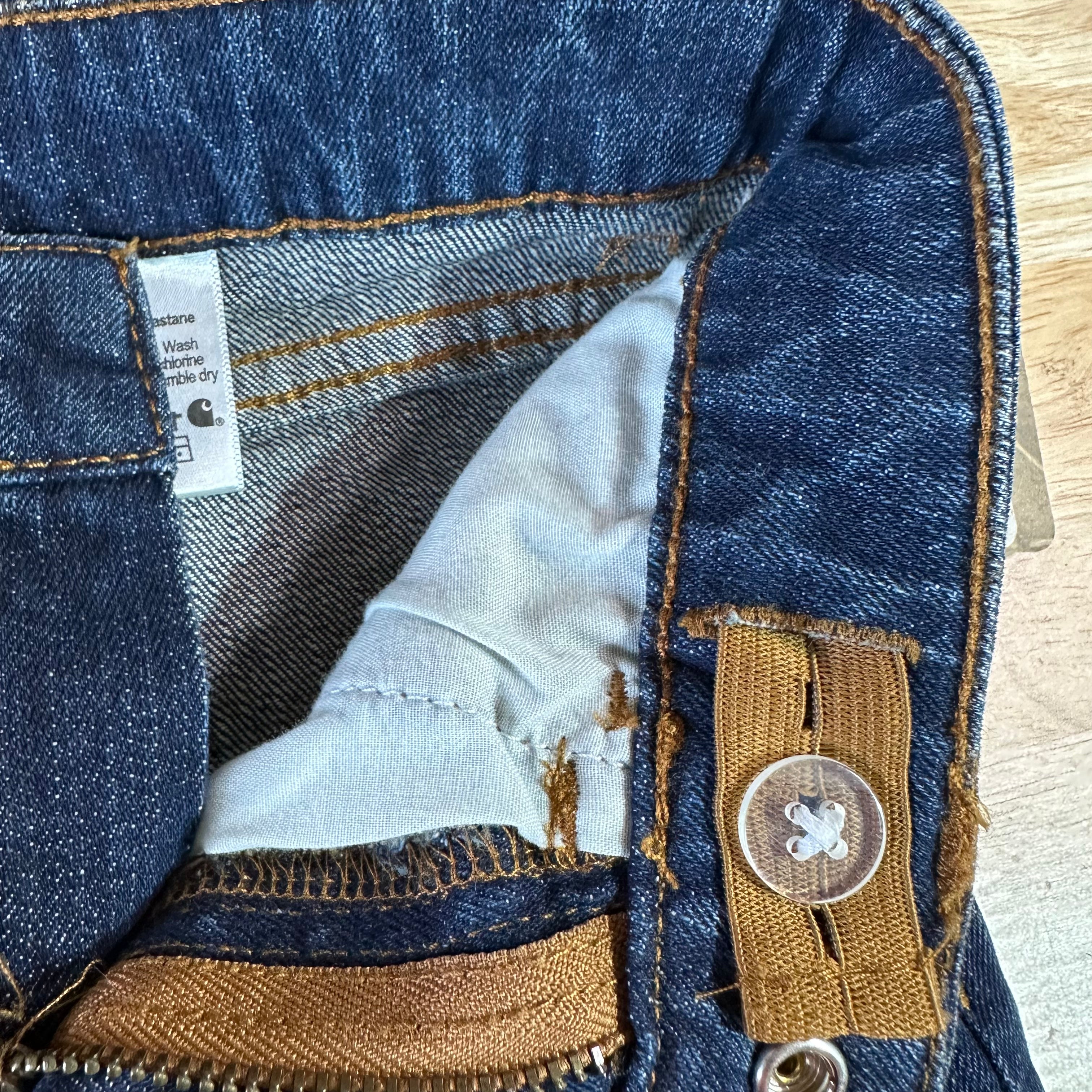 Carhartt Girls Size 5 Blue Jeans adjustable waist Relaxed Fit NEW
