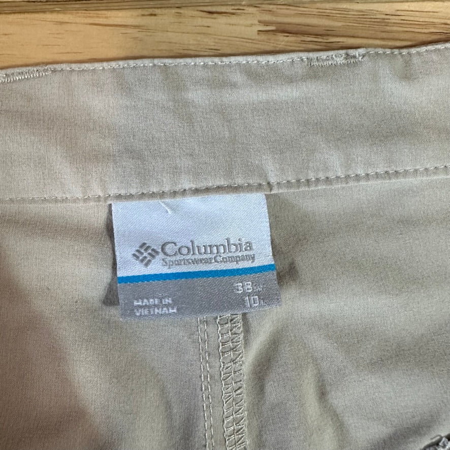 Columbia PFG Shorts Mens 38 Tan Fishing Outdoor Hiking 9.75" inseam