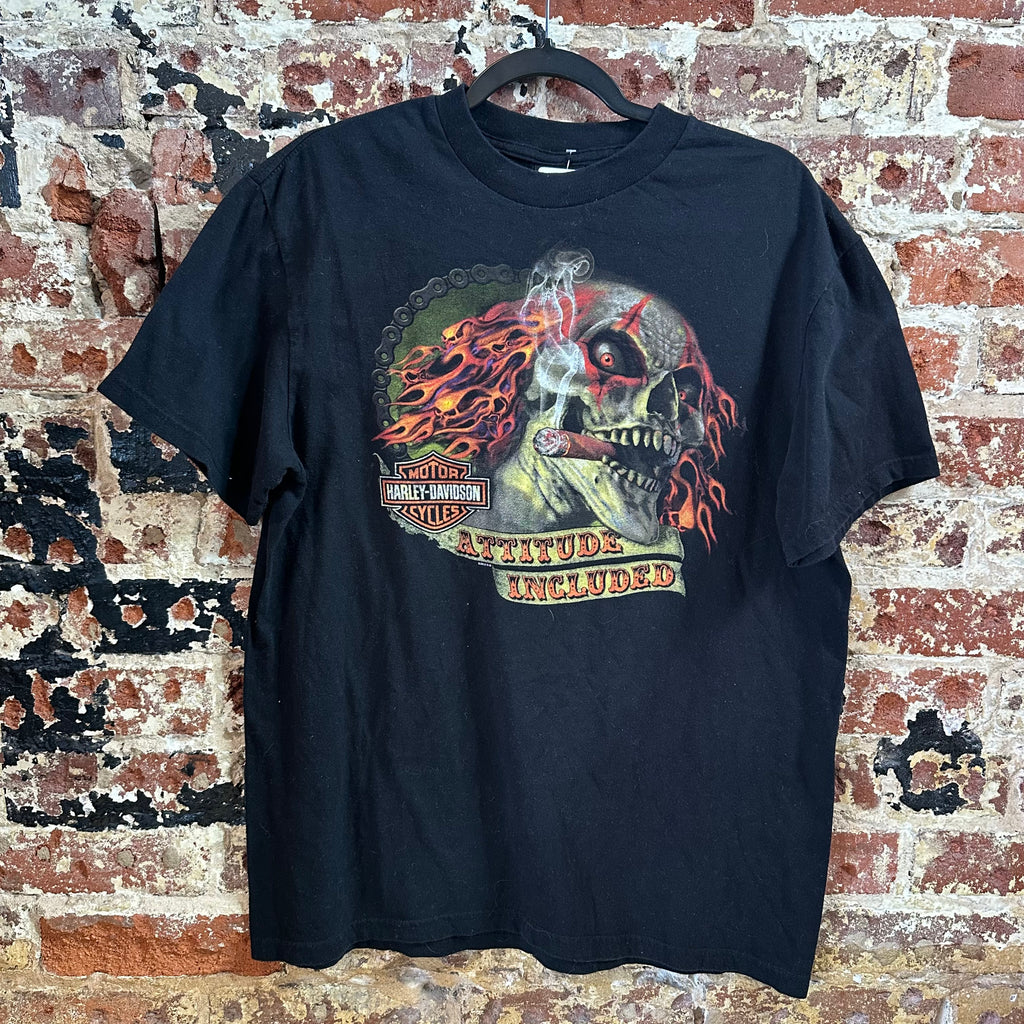 Harley Men's Large S/S Black Shirt