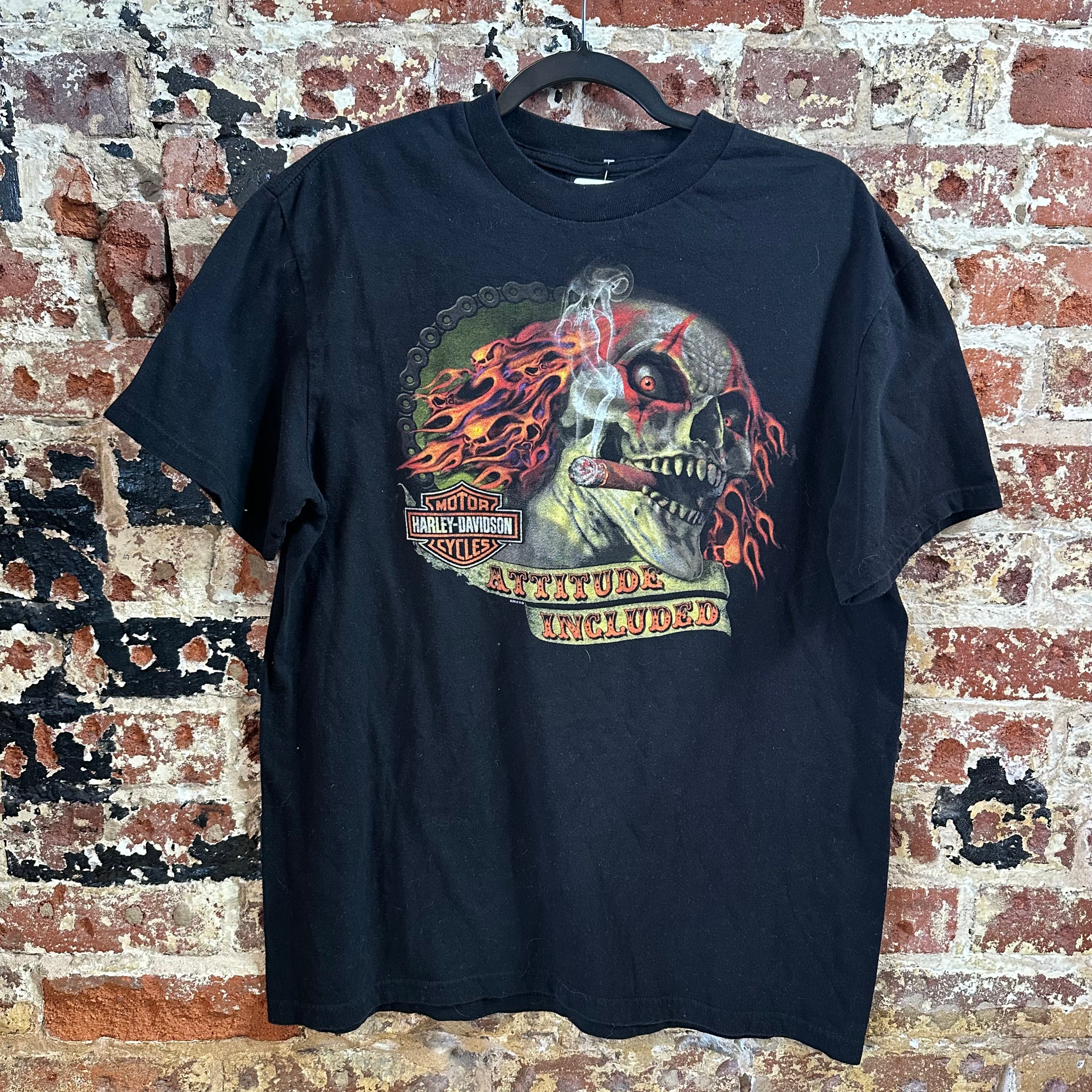 Harley Men's Large S/S Black Shirt