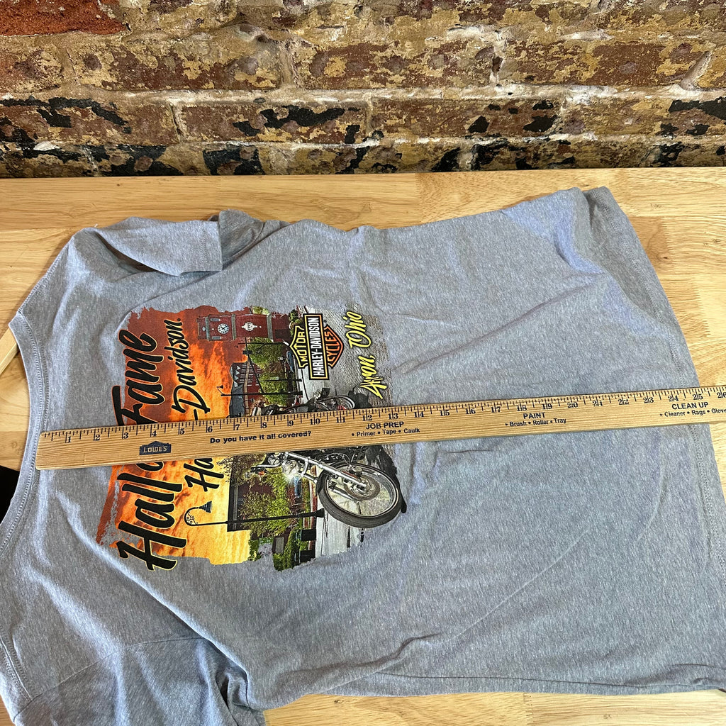 Harley Davidson Women's 2XL Short Sleeve Gray T-Shirt V-Neck NEW