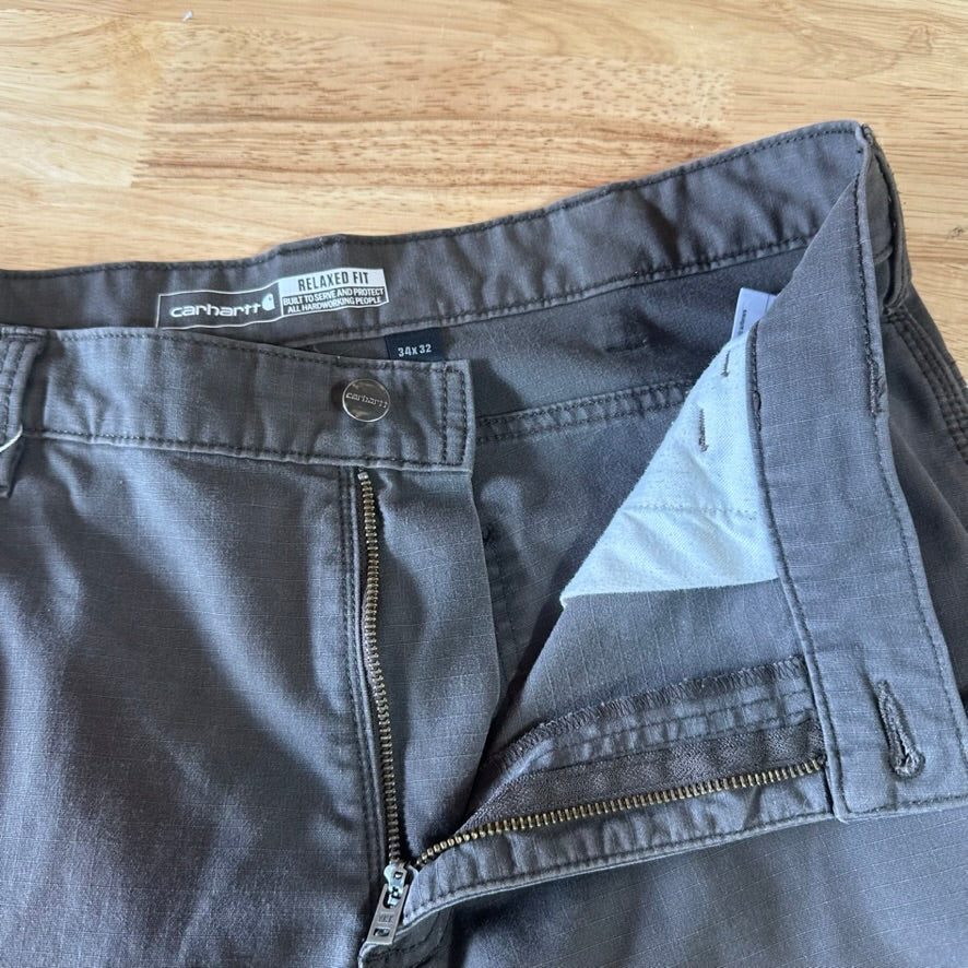 Carhartt Mens 34x32 Gray Cargo Pants