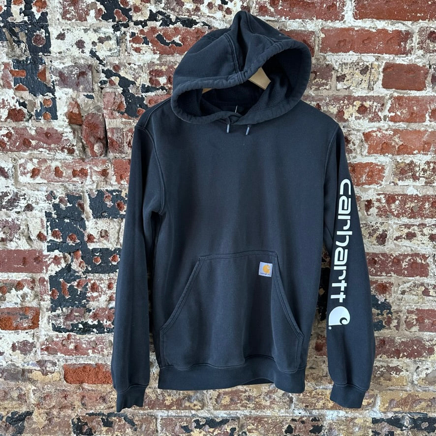 Carhartt K288 Men’s Size XS Hoodie Logo Black Sleeve Logo