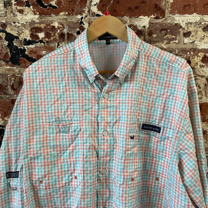 Southern Marsh Shirt Mens Large Long Sleeve Outdoor Button Up Vented
