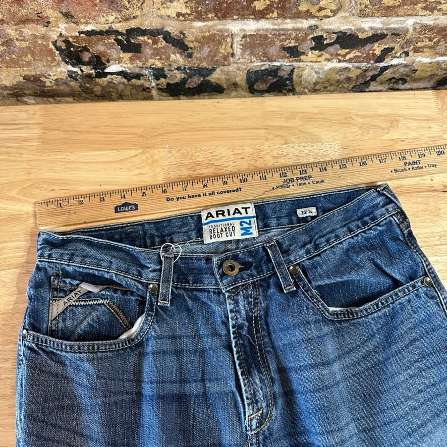 Ariat M2 Mens 33x36 Blue Jeans