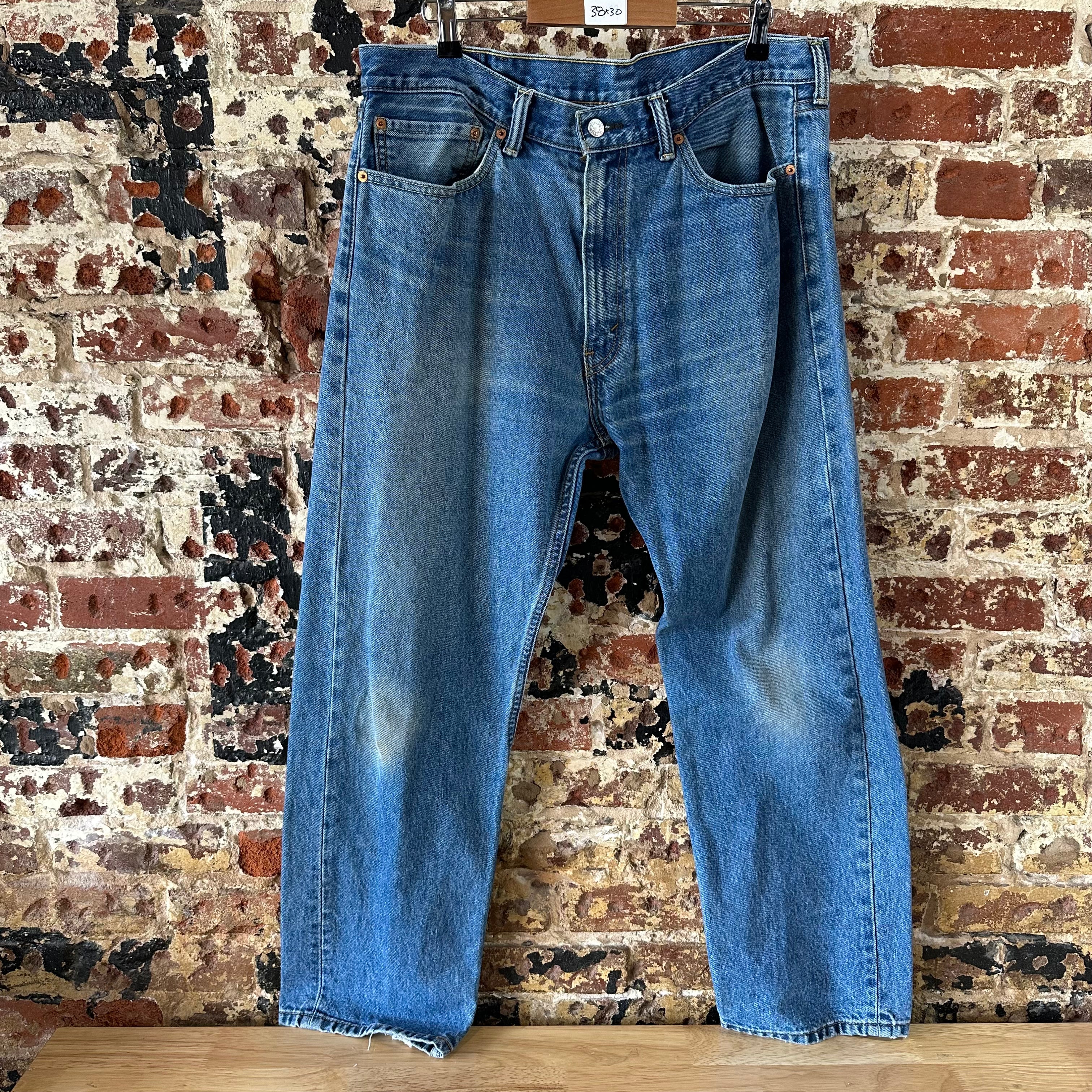 Levi's 505 Mens 38x30 Blue Jeans