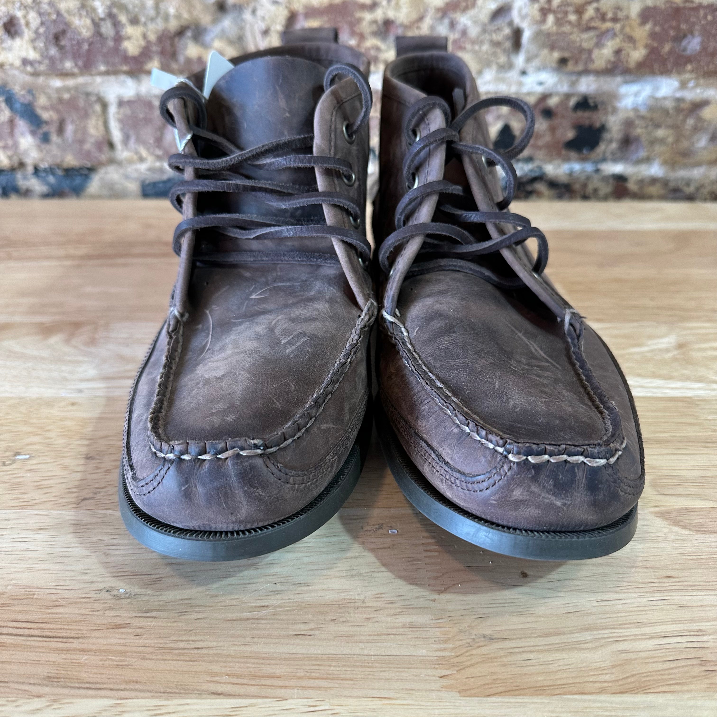 L.L. Bean Signature Mens 11 D Jackman Ranger Brown Leather Chukka Moc Boots Shoes