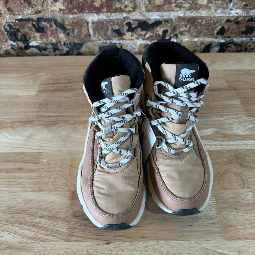 Sorel Kinetic RNEGD Sport Boots Waterproof Womens 8 Brown Tan