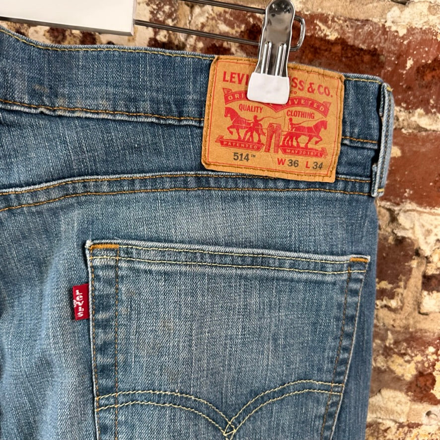 Levi's 514 Mens 36x34 Blue Jeans