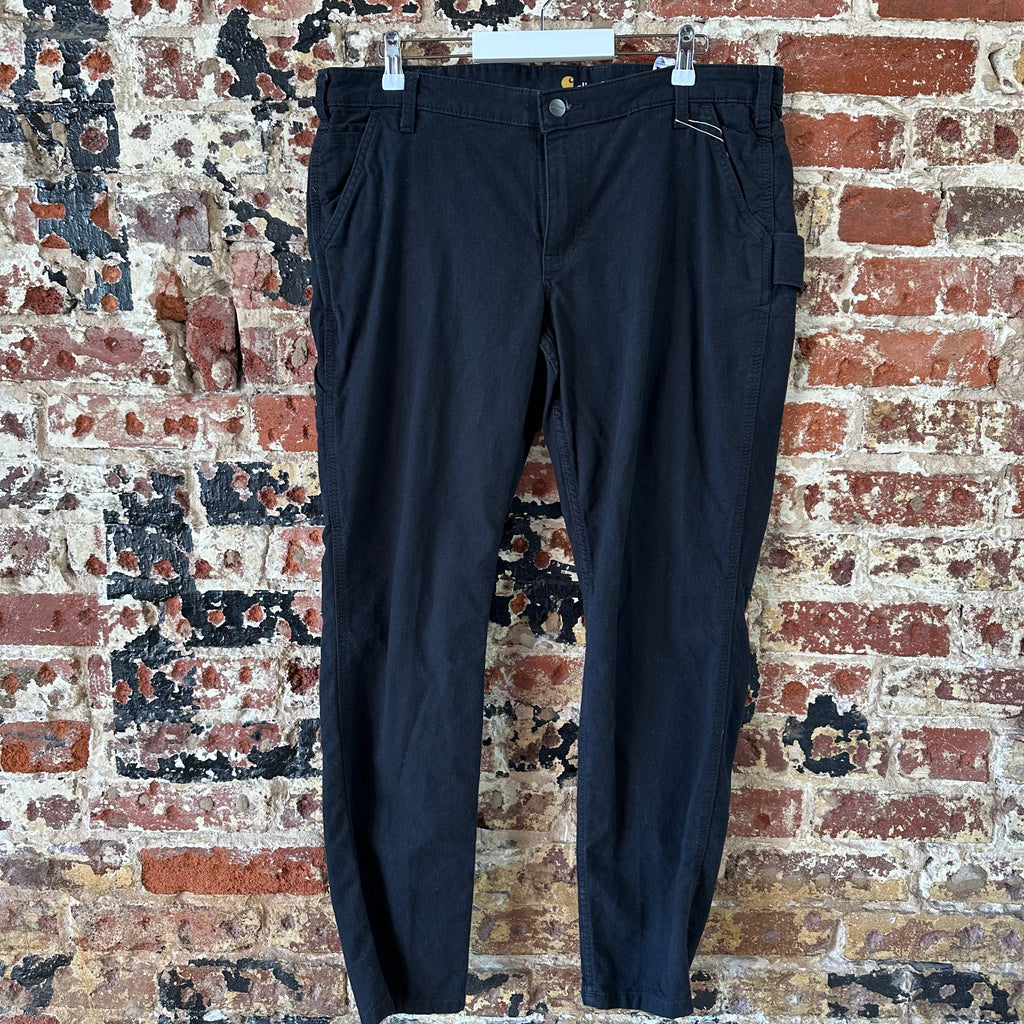 Carhartt Canvas Pants Womens Size 16 Slim Fit (37x29) Black Work BLK