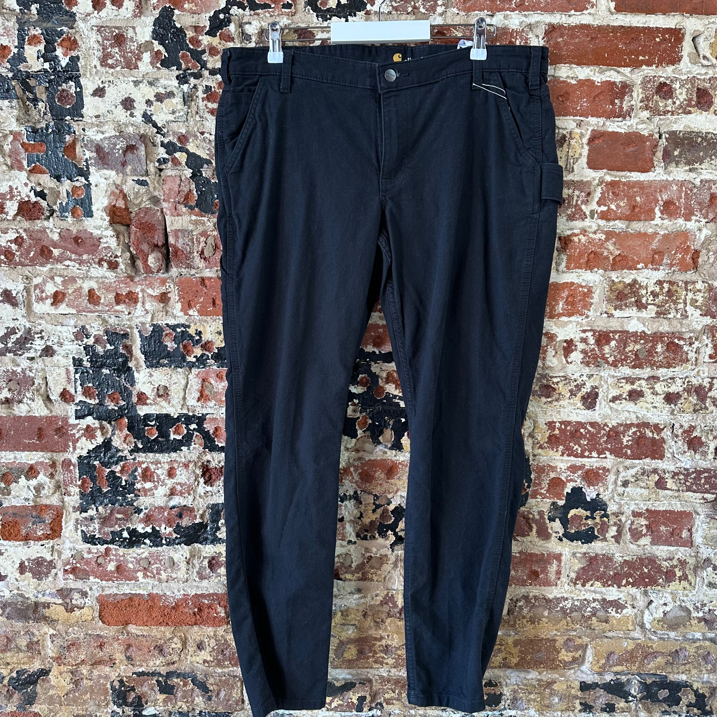 Carhartt Canvas Pants Womens Size 16 Slim Fit (37x29) Black Work BLK
